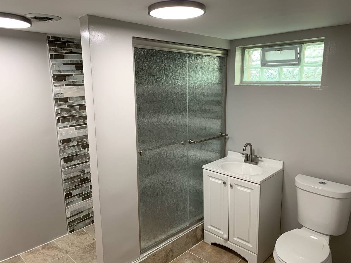 Finished bathroom remodeling project