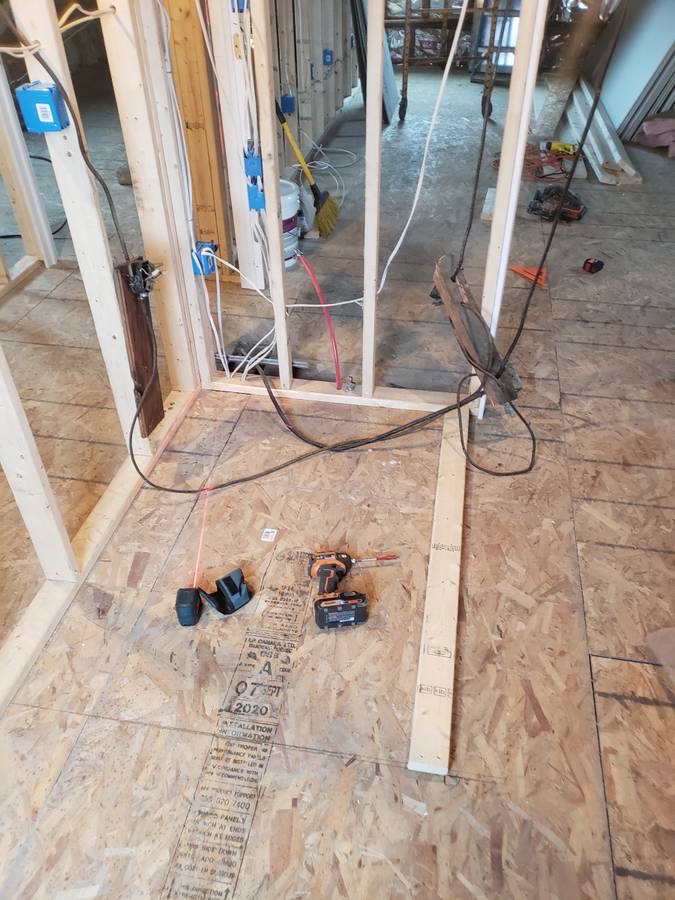 Framing and electrical rough work